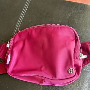 Last chance! Maroon Lululemon large belt bag